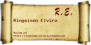 Ringeisen Elvira névjegykártya